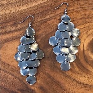 Gunmetal Gray Boho Gypsy Coin Earrings!